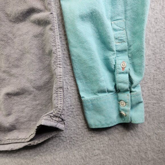 Vans Off the Wall Shirt Mens Large Blue Gray Colorblock Retro Skateboarding - Picture 4 of 15